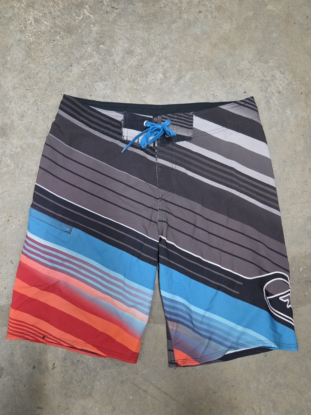 Quiksilver Men's Striped Board Shorts Size 31